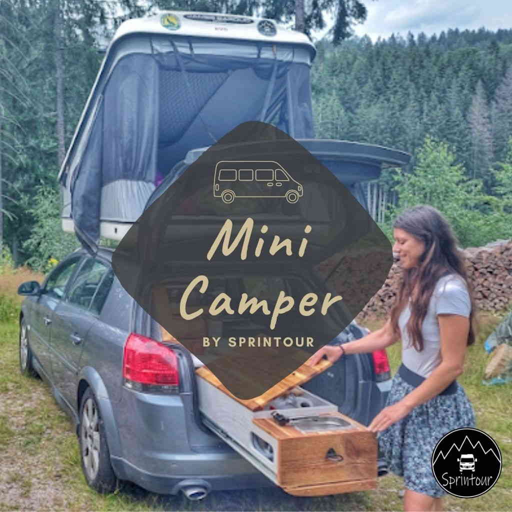 Mini Camper mit Campingbox